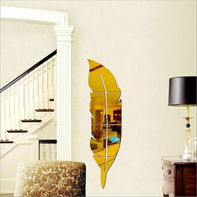 Gold & Silver Acrylic Leaf Mirror