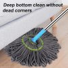 Extendable Twist Mop Fine Fiber Floor Mop – 2-in-1 Rotatable Adjustable Mop | 360-degree Fine Fiber Fabric Self-twisting Dehydrated Mop | Hard Floor Cleaning Mop | Self-twisting Torque Mop For Cleaning Walls